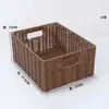 Caixa de Armazenamento Trançada de Plástico Rattan Conjunto de Caixa de Armazenamento Doméstica à Prova de Poeira com Tampa Cesto de Armazenamento de Diversos para Mesa de Centro de Sala de Estar