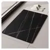 Alfombra de Piso Suave Absorbente de Tierra de Diatomeas de Mármol de Lujo Ligero para Baño, Felpudo Antideslizante para Inodoro, Baño y Entrada de Baño
