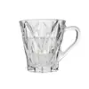 Fabricante de Copos de Vidro, Copos Altos e Baixos Transparentes com Relevo de Diamante, Copos de Uísque para Bar Doméstico, Vidro Resistente ao Calor