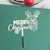 Decoração de Bolo de Natal Estilo Ins Transfronteiriço Feliz Natal Decoração de Bolo Acrílica de Natal Inserção para Bolo de Natal