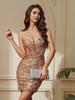 Primavera de 2026 Novo Estilo Puro Desejo Garota Popular Top Tubo de Lantejoulas Vestido de Espinha de Peixe Bodycon Justo Saia Bodycon Feminina Cintura Alta