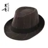 Sombrero de copa al por mayor Estilo británico Clásico Cuadros Sombrero de Jazz para Hombres de mediana edad y mayores Sombrero de Lana Nuevo Otoño e Invierno Tendencia