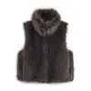 Jaqueta Colete Atacado Transfronteiriço Feminino Inverno Novo Estilo Efeito Pele Sintética, Jaqueta Colete Versátil