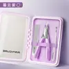 Conjunto de 5 Peças de Alicates para Cutícula Estilo Alemão, Alicate Bico de Águia para Cortar Unhas, Alicate Especializado para Cutícula de Manicure, Alicate para Cutícula Estilo Russo