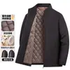 Chaqueta cálida de algodón para hombre con relleno de lana exclusiva transfronteriza, chaqueta ejecutiva de cuello alto con cremallera, estilo business casual