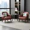 Sillón de Cuero para Persona Perezosa, Artesanía en Cuero, Silla Sofá Simple, Balcón, Dormitorio, Sala de Estar, Hotel, Oficina, Apartamento Pequeño, Ocio, B&B, Sofá