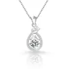 Comercio Exterior Transfronterizo Colgante de Plata de Ley S925 Rosa Full Diamond Amazon Doce Piedras de Nacimiento Collar Simple Versátil de Lujo Ligero