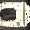 Funda para asiento de inodoro con diseño de cachorro, material EVA impermeable y engrosado, diseño de dibujos animados, adhesiva y antideslizante, adecuada para todas las estaciones