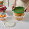 Contenedor redondo de plástico sellado para cereales, caja de almacenamiento de alimentos para refrigerador con tapa a prueba de polvo