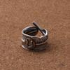 Anillo de plata tailandesa retro con apertura de plumas para hombre, joyería de plata esterlina S925 al por mayor de fábrica