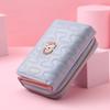 Billetera Transfronteriza Monedero para Mujer 2025 Nuevo Monedero Triple Bordado con Cremallera Moda Simple Bolso Billetera Pequeño
