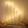Luces Decorativas de Múltiples Cabezales para Bodas, Luces de Camino de Luz Estelar Electroplateadas de Hierro Forjado, Luces de Caña para Escenario, Adornos