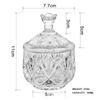 Francês Vintage em relevo pétala tampa vidro doce Jar diamante bloco joias Jar doce feijão de café Sugar Candy Jar