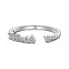 Anillo de plata esterlina S925 transfronterizo para mujer, exquisito anillo de corona con lazo, gota de agua, ojo de caballo, diseño de circonita, anillo ligero de lujo de alta calidad