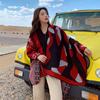 Outono e inverno nova sessão de fotos de viagem cashmere split grande xale all-match casaco diamante leopardo estampa combinação engrossado lenço quente