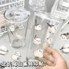 80 Piezas Lindo Dibujo Animado Herrerillo Colilargo Dibujado a Mano Gordo Pío Pío Pajarito Pegatinas de Transferencia Impermeables DIY Cuaderno Teléfono