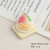 Accesorios de Resina DIY de Dibujos Animados Joyería Pastel de Fresa Crema Dulce Pegamento Pasador Funda para Teléfono Hebilla de Zapato Llavero Colgante con