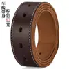 Cinturón de Cuero para Hombre con Hebilla de Aleación de Zinc, Nuevo Cinturón Versátil de Cuero Genuino de Talla Grande, Cinturón Giratorio Transfronterizo para Pantalones, Moderno