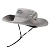 Sombreros de Sol de Ala Ancha de Verano para Hombres y Mujeres, Sombreros de Protección Solar de Secado Rápido, Sombreros con Cordón para Acampar, Senderismo al Aire Libre y Pesca