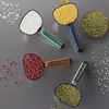 Clip Sellador Cuchara para Alimentos Cuchara Medidora Transparente Pala para Arroz Cocina Hogar Harina Arroz Granos Producto Genuino de Alta Calidad