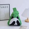 Bolsa Panda Estilo Chinês Bolsa Feminina Bolsa de Tricô Bolsa Balde Versátil Bolsa Tote Lancheira Bolsa de Mão