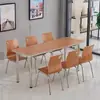 Juegos de mesa y sillas, diseñados específicamente para cafeterías escolares, restaurantes, tiendas de té de burbujas y establecimientos de comida rápida.; mesas y sillas de comedor sencillas de grado comercial