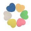 Esponja absorbente de pulpa de madera comprimida de algodón para el lavado facial, esponja desmaquillante de pulpa de madera en forma de corazón, color amor.