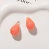 Parche de accesorio de resina con patrón de mármol perforado multicolor en forma de gota de agua para pendientes DIY, accesorios para orejas y llaveros