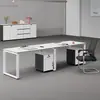 Escritorio de Oficina para Personal Simple Moderno Estación de Trabajo para 4/6 Personas Escritorio de Computadora Pantalla de Estación de Trabajo Combinación de Escritorio y Silla de Oficina