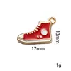 Accesorios para Joyería DIY de Cruz al por Mayor Zapatos de Lona Retro Colgantes de Aceite Goteando Pulseras Hechas a Mano Collares Aleación Colgantes Pequeños