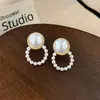 Pendientes de Plata de Ley S925 con Perlas de Imitación de Gama Alta para Mujer, Pendientes de Diseño Nicho, Pinzas para Orejas y Accesorios para Orejas Versátiles y Elegantes