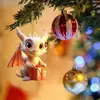 Decoraciones Navideñas Transfronterizas de Dibujos Animados de Dragón Volador para Coche y Hogar, Adornos para Árbol de Navidad, Decoraciones para Fiestas Navideñas