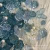 2023 nuevo cielo estrellado hielo a través del mar azul degradado Diy hecho a mano Sp periférico Valle belleza amor diseño de frijol con agujeros en stock