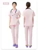 Ropa Quirúrgica al por Mayor Transfronteriza de Amazon Cuello en V Manga Corta Traje de Uniforme de Enfermera de Hospital Estilo Coreano para Mujer Ropa de Lavado a Mano Hombres Stock Disponible