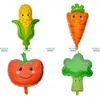 Globo de Película de Aluminio de Frutas y Verduras de Dibujos Animados para Fiesta de Verano Cactus Tropical Piña Sandía Fresa Globo de Película de Aluminio
