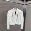 Abrigo Corto Dorado de Doble Fila con Cordón, Estilo Vintage Otoño 2026, para Mujer, Cuello Alto, Hombros Acolchados, Estilo Palacio, Corte Ajustado, Blazer de Moda