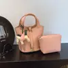 Bolso Cubo con Patrón de Lichi Transfronterizo Bolso de Hombro Único de Alta Gama para Madre e Hijo Gran Capacidad Bolso de Mano para Viajes Diarios Cesta de Verduras Personalizado para Mujer