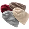 Suave y Pegajoso Cachemir Otoño/Invierno 2026 Nuevo para Mujer Doble Capa Engrosado Casual Protección Auditiva Gorro Holgado de Moda Gorro de Punto