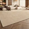 Alfombra para Sala de Estar, Color Sólido Vintage Crema, Lavable, Limpiable, Impermeable, Resistente a Manchas, Sofá, Mesa de Centro, Felpudo para Piso de Dormitorio, Mesita de Noche