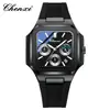 Chenxi Nuevo Reloj Multifuncional para Hombre Versátil Reloj Cuadrado Oculto Clásico Moda Luminoso Impermeable Exportación