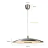 Lustre Redondo Minimalista Moderno de Luxo Leve Nórdico de Cabeça Única para Sala de Jantar Luminária de Mesa de Jantar Designer Luminária de Mesa de Bar Lustre Minimalista de Disco Voador