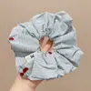 Goma para el pelo de cuadros estampada estilo Ins con alta elasticidad, Scrunchie para mujer con una belleza de cuento de hadas, Accesorio para el pelo de elegancia perezosa estilo francés