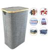 Cesto para Ropa Sucia de Bambú y Madera Estilo Japonés Dormitorio con Bolsa Interior con Tapa Cesto Plegable para Almacenar Ropa Sucia Baño Cesto Grande para Ropa Sucia