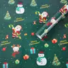 Papel de Presente de Natal 80g Papel Couché com Padrões de Papai Noel, Rena e Árvore de Natal em Estoque para Atacado