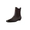 Botines Chelsea Cómodos de Piel de Oveja Lavada con Tacón Bajo 2026 Otoño/Invierno Tacón Bajo Puntera Cuadrada Piel Genuina Versátiles para el Trabajo Tobilleras para Mujer