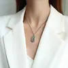 Cadena de clavícula con nicho francés Marka, gran gota de agua, forma especial, industria pesada, collar desigual, acero de titanio, oro de 18 quilates, P1014