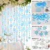 Campanillas de viento acrílicas para manualidades, accesorios decorativos, cadena de conchas terminada, cortina colgante, piezas redondas, cortina de puerta hecha a mano, accesorios de partición y materiales