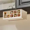 Caixa de lenços suspensa, prateleira de armazenamento de parede para cozinha, caixa de lenços de armário invertida, porta-lenços de armário espelhado, cabideiro de parede para casa