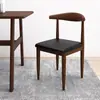 Cadeira de Jantar Encosto Nórdico Simples Banqueta de Estudo Mesa Estudante Estudo Quarto Casa Imitação Madeira Maciça Ferro Cadeira de Chifre