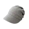 Chapéu de tricô versátil estilo coreano para mulheres, quente e protege as orelhas para outono e inverno, moderno, adequado para circunferência de cabeça grande, faz o rosto parecer menor, gorro de tricô